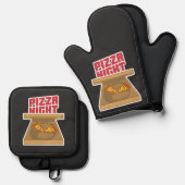 Pizza Night Ovenwant & Pannenlap Set (Voorkant / Achterkant)