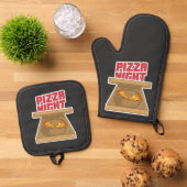 Pizza Night Ovenwant & Pannenlap Set (Top down)