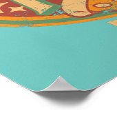 Pizza Night pret logo in nood Poster (Hoek)