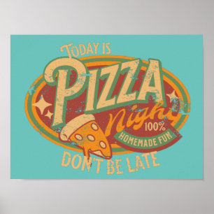 Pizza Night pret logo in nood Poster