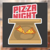 Pizza Night Raamsticker (Vel 2)