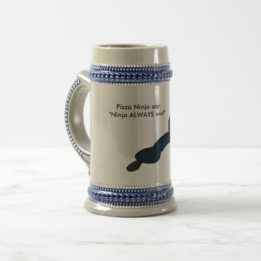 Pizza Ninja Stein Bierpul (Voorkant links)