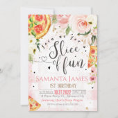 Pizza nodigt Pizza uit om 1e verjaardag te vieren Kaart (Voorkant)