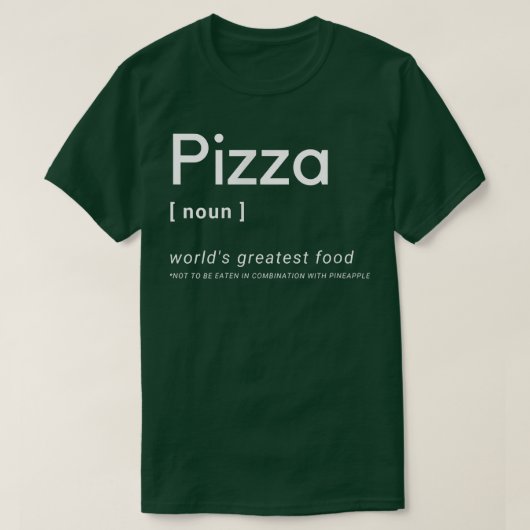 Pizza Noun  T-shirt (Design voorkant)