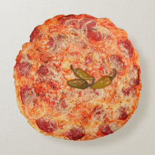 Pizza Novelty Rond Kussen