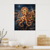 Pizza Octopus Haven Poster (Keuken)