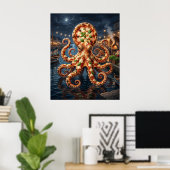 Pizza Octopus Haven Poster (Thuiskantoor)