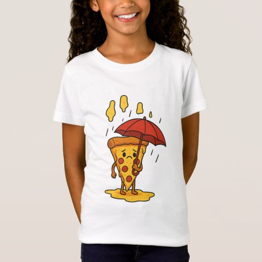 Pizza onder de kaasregen t-shirt (Voorkant)
