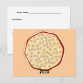 Pizza-ontvangstkaart voor paddenstoelen briefkaart (Voorkant / Achterkant)