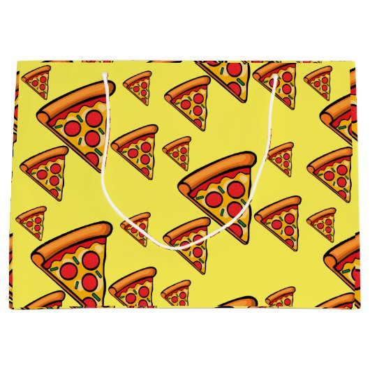 Pizza-ontwerp op vrijdag - Gift Bag - Groot Cadeauzakje (Voorkant)