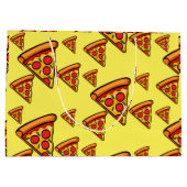 Pizza-ontwerp op vrijdag - Gift Bag - Groot Cadeauzakje (Achterkant)