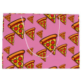 Pizza-ontwerp op vrijdag - Gift Bag - Groot Cadeauzakje (Achterkant)