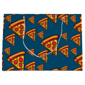 Pizza-ontwerp op vrijdag - Gift Bag - Groot Cadeauzakje (Voorkant)