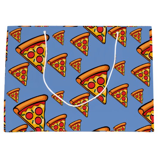 Pizza-ontwerp op vrijdag - Gift Bag - Groot Cadeauzakje (Voorkant)