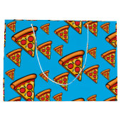 Pizza-ontwerp op vrijdag - Gift Bag - Groot Cadeauzakje (Achterkant)