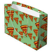 Pizza-ontwerp op vrijdag - Gift Bag - Groot Groot Cadeauzakje (Achterkant Gekanteld)