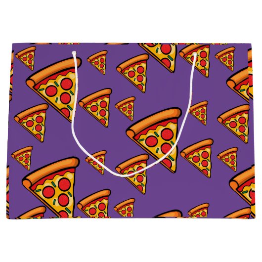 Pizza-ontwerp op vrijdag - Gift Bag - Groot Groot Cadeauzakje (Voorkant)