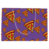Pizza-ontwerp op vrijdag - Gift Bag - Groot Groot Cadeauzakje (Achterkant)