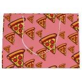 Pizza-ontwerp op vrijdag - Gift Bag - Groot Groot Cadeauzakje (Voorkant)