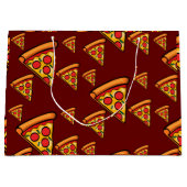 Pizza-ontwerp op vrijdag - Gift Bag - Groot Groot Cadeauzakje (Voorkant)