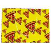Pizza-ontwerp op vrijdag - Gift Bag - Groot Groot Cadeauzakje (Achterkant)