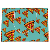 Pizza-ontwerp op vrijdag - Gift Bag - Groot Groot Cadeauzakje (Voorkant)