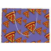 Pizza-ontwerp op vrijdag - Gift Bag - Groot Groot Cadeauzakje (Achterkant)