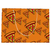 Pizza-ontwerp op vrijdag - Gift Bag - Groot Groot Cadeauzakje (Achterkant)