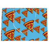Pizza-ontwerp op vrijdag - Gift Bag - Groot Groot Cadeauzakje (Voorkant)