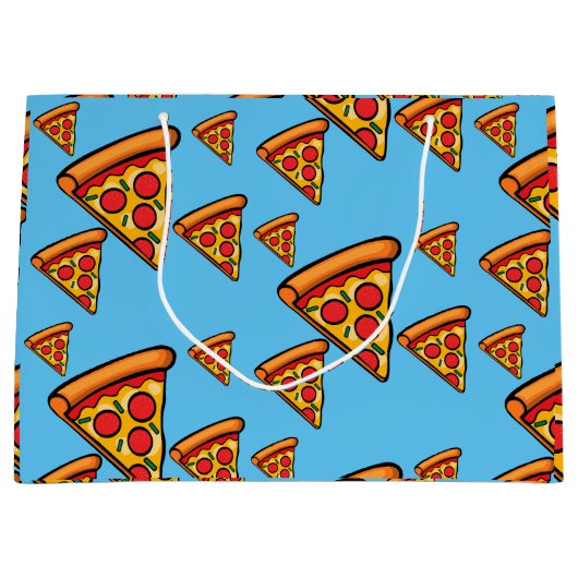 Pizza-ontwerp op vrijdag - Gift Bag - Groot Groot Cadeauzakje (Voorkant)