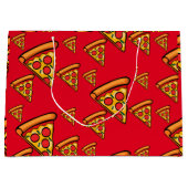 Pizza-ontwerp op vrijdag - Gift Bag - Groot Groot Cadeauzakje (Voorkant)