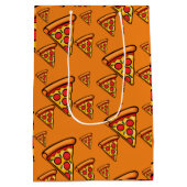 Pizza-ontwerp op vrijdag - Gift Bag - Middelgroot Medium Cadeauzakje (Achterkant)