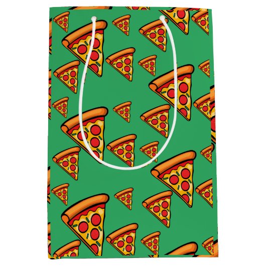 Pizza-ontwerp op vrijdag - Gift Bag - Middelgroot Medium Cadeauzakje (Voorkant)