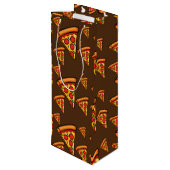 Pizza-ontwerp op vrijdag - Gift Bag - Wijn Cadeautas (Achterkant Gekanteld)