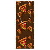 Pizza-ontwerp op vrijdag - Gift Bag - Wijn Cadeautas (Achterkant)