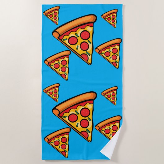 Pizza-ontwerp op vrijdag - Handdoek (Voorkant)