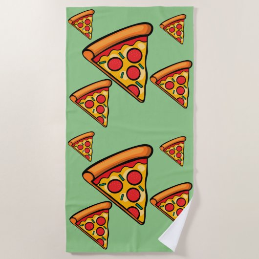 Pizza-ontwerp op vrijdag - Handdoek (Voorkant)