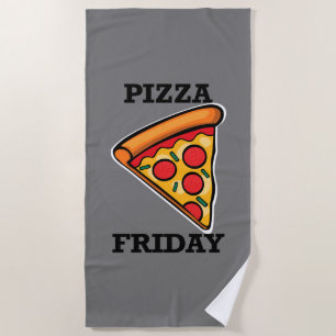 Pizza-ontwerp op vrijdag - Handdoek