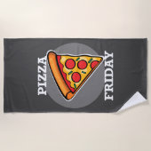Pizza-ontwerp op vrijdag - Handdoek (Voorkant)