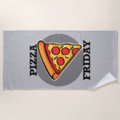 Pizza-ontwerp op vrijdag - Handdoek (Voorkant)