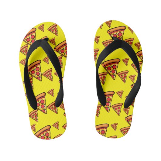 Pizza-ontwerp op vrijdag - Kinder Teenslippers (Voetbed)