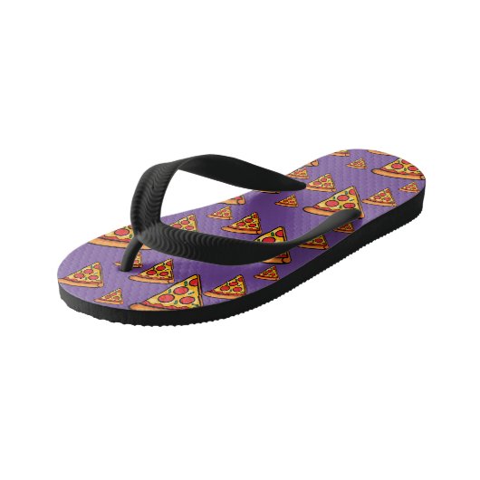 Pizza-ontwerp op vrijdag - Kinder Teenslippers (Schuin)