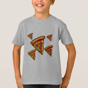 Pizza-ontwerp op vrijdag - Kinderen Basic T-Shirt