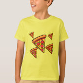 Pizza-ontwerp op vrijdag - Kinderen Basic T-Shirt (Voorkant)