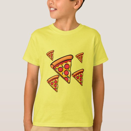 Pizza-ontwerp op vrijdag - Kinderen Basic T-Shirt (Voorkant)