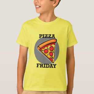 Pizza-ontwerp op vrijdag - Kinderen Basic T-Shirt