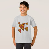 Pizza-ontwerp op vrijdag - Kinderen Basic T-Shirt (Voorkant volledig)