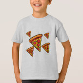 Pizza-ontwerp op vrijdag - Kinderen Basic T-Shirt (Voorkant)