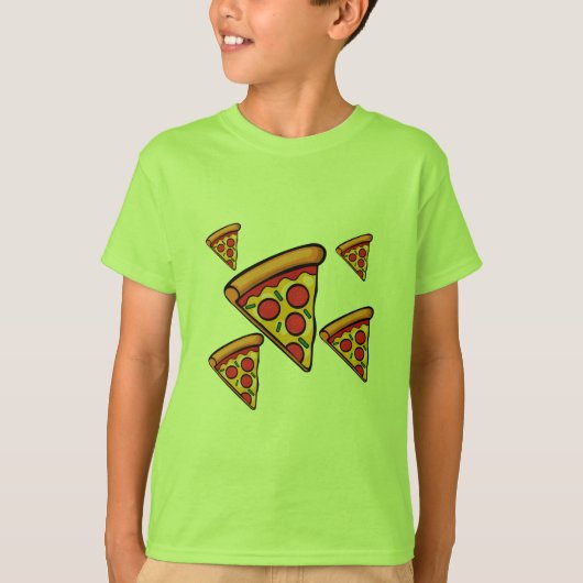 Pizza-ontwerp op vrijdag - Kinderen Basic T-Shirt (Voorkant)