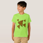 Pizza-ontwerp op vrijdag - Kinderen Basic T-Shirt (Voorkant volledig)